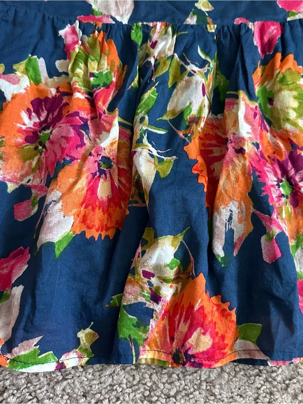 Aeropostale Navy Floral Mini Skirt Womens M